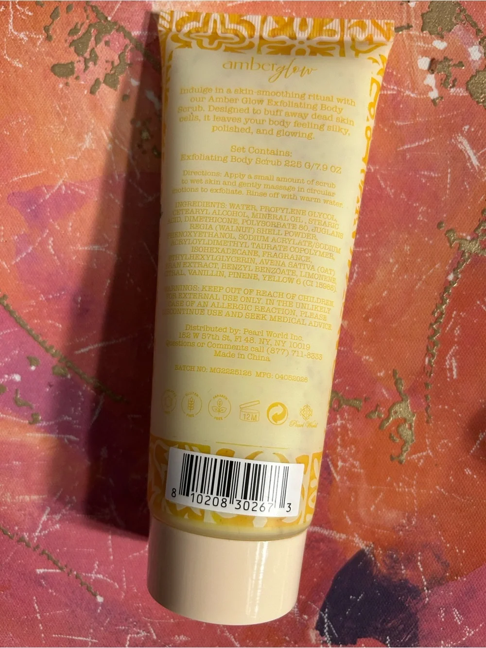 🎉Amber Glow Sweet Lemon Exfoliating Body Scrub - Yellow 7.9 OZ